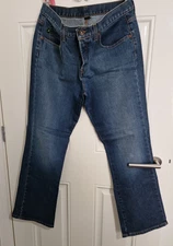 DKNY Vintage Style Bootcut Jeans 32x32 Bluewash Made in Italy Y2K Style