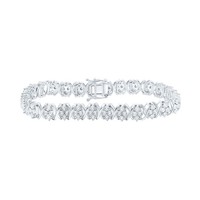 Sterling Silber Diamant Damen 7.5Mm Marquise & X Tennis Armband 1/3 Karat 17.8Cm
