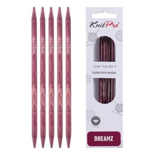 Fuchsia 4mm Double Pointed Knitting Needles Birch Wood Pack of 5 Dreamz