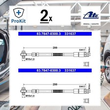 2x ORIGINAL® Ate Bremsschlauch Hinten für VW TOUAREG (CR7 RC8) Audi Q7 Q8 (4MN
