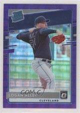 2020 Donruss Optic Rated Rookies FOTL Purple Pandora Prizm 50/99 Logan Allen 1b8