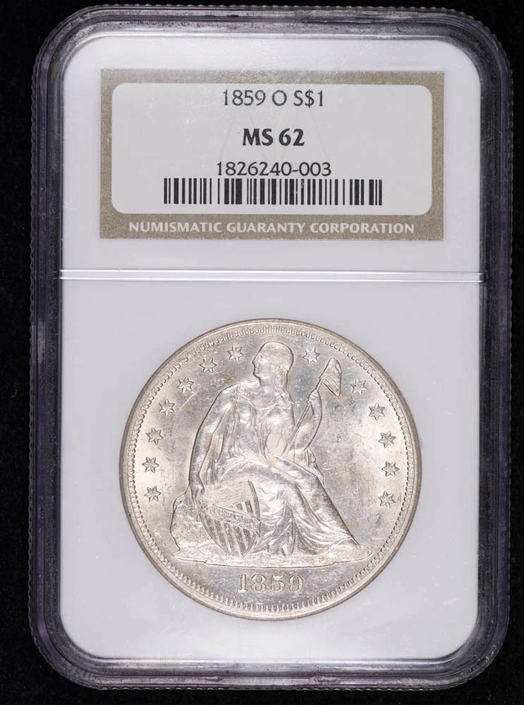 MS 62 Graded Seated Liberty US Dollars (1840-1873) for sale | eBay