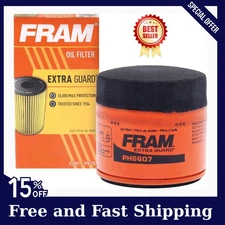 FRAM Extra Guard PH6607, 10K Mile Change Interval Spin-On Oil Filter, black, NEW