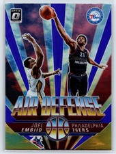 2021-22 Donruss Optic Joel Embiid Air Defense Insert Purple Prizm 76ers #5