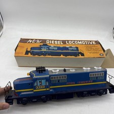 1960'S DIESEL LOCOMOTIVE TOY Tin Train Battery Operated Large Scale