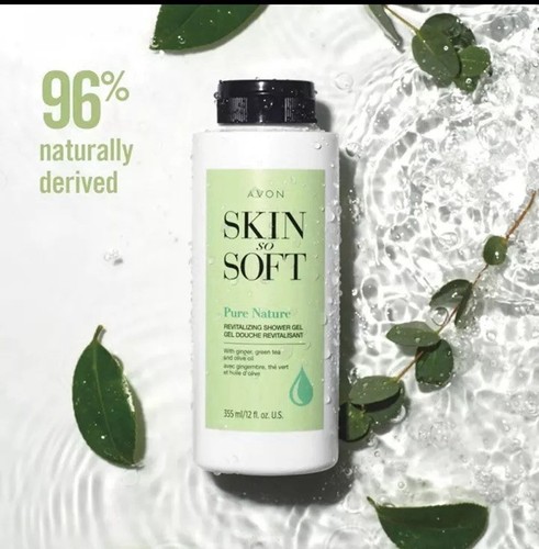 3Pcs SKIN SO SOFT PURE NATURE~Revitalizing Shower Gel~AVON~SHIP FREE!! - Picture 2 of 3