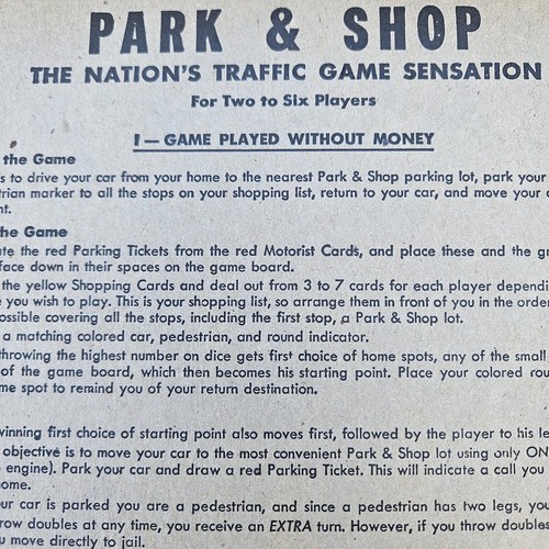 VTG "Park And Shop" The Shopping Board Game - Milton Bradley 1960 - Picture 16 of 16