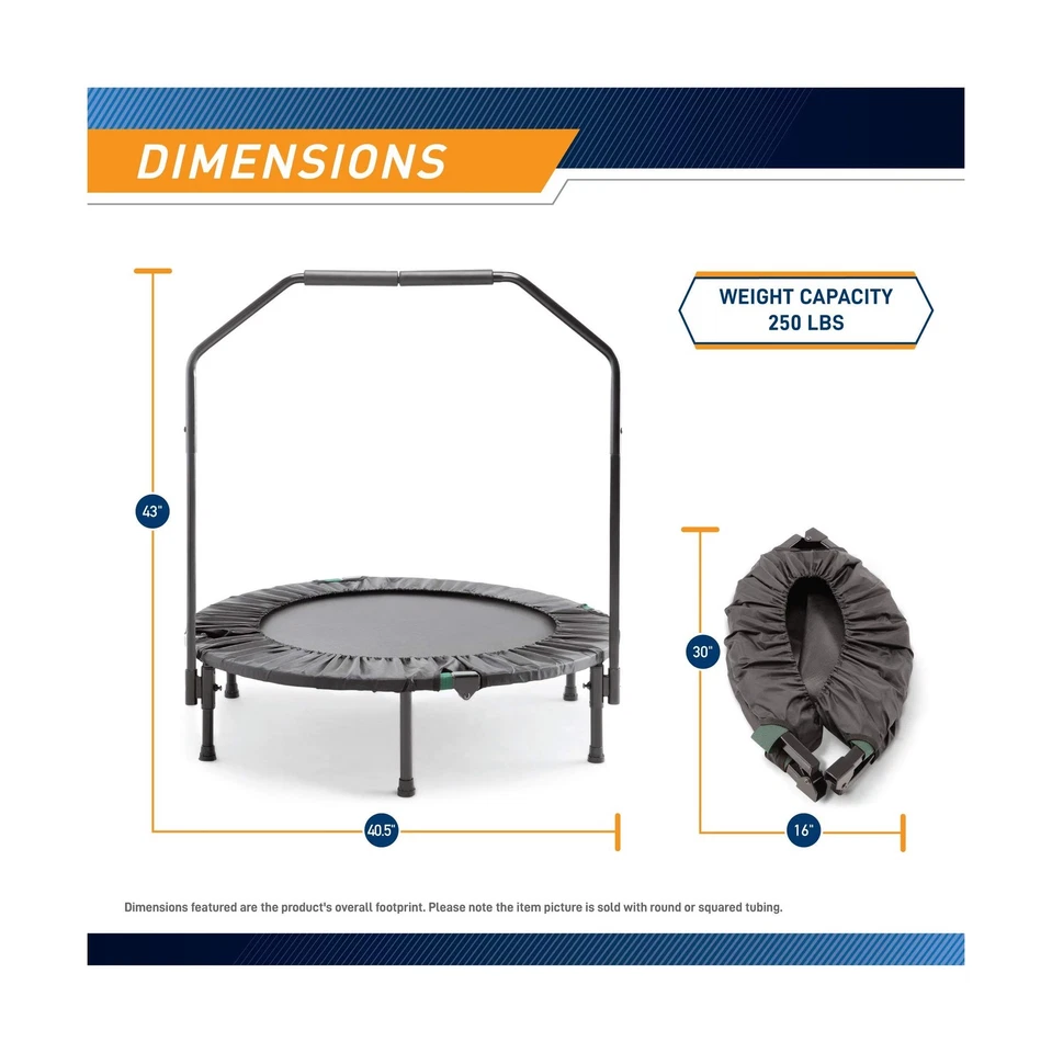 Trampolín Marcy Entrenador Cardio con Mango ASG-40, Negro Envío Rápido Foto 2 de 4