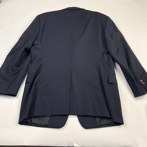 Hickey Freeman Barneys New York Men Two Button Wool Blazer Navy Blue Size 44 R - Picture 3 of 16