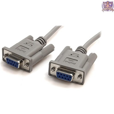10 ft RS232 Null Modem Cable DB-9 F to DB-9 F Data Transfer for Serial Devices