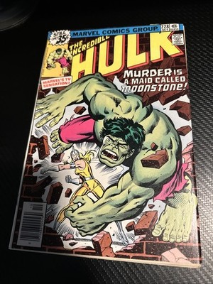 Marvel Comics The Incredible Hulk Murder Is A Maid Called Moonstone! #228 Oct 78