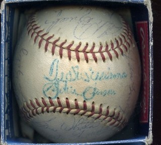 1959 Boston Red Sox Team Signed OAL Harridge Baseball 28 Signatures