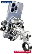Motorcycle Phone Mount with Vibration Dampener, Aluminum Alloy Bike Phone Holder