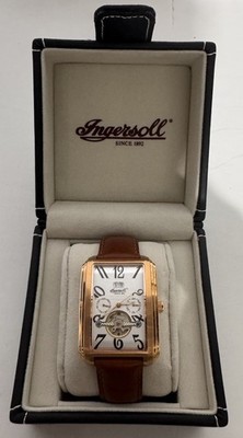 Ingersoll Automatic Watch Mens Silver Dial Brown Leather Strap Limited IN8202RCH