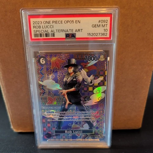 Namco Rob Lucci OP03-092 Awakening of the New Era Special Alt Art Foil PSA 10 EN