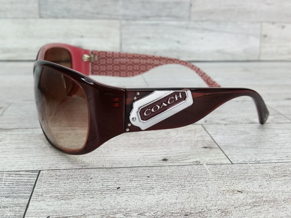 Gafas de sol Coach Madeline S498 borgoña envolventes con estuche Foto 4 de 4