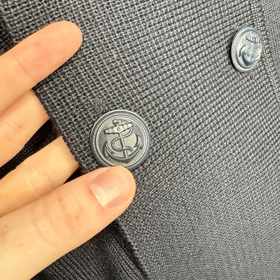 Paul & Shark Yachting Men’s Navy Blue Double Breasted Knit Cardigan Blazer Large - Image 4 of 4