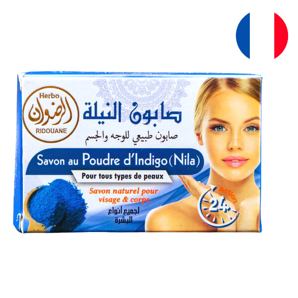 Savon Nila Bleu 100g exfoliant visage et corps pour un teint éclatant et unifié