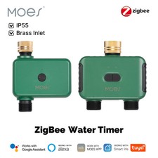 MOES Tuya Zigbee 1-2Way Water Timer Garden Sprinkler Filter Brass Inlet Programm