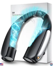 Portable Neck Fan, Hands-Free 6 Speeds, 6000mAh Rechargeable Cooling Fan