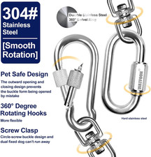 Tie Out Cable for Large Dog Runner for Yard, Pet Run Leash Heavy Duty Swivel ...