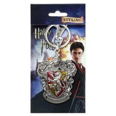 Harry Potter New * Gryffindor * Crest Pewter Key Chain Key Ring Hogwarts House