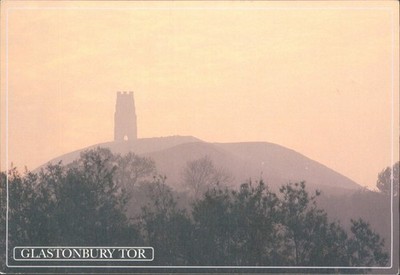 Glastonbury Tor Somerset Postkarte 2014 Poststempel Bob Croxford Foto
