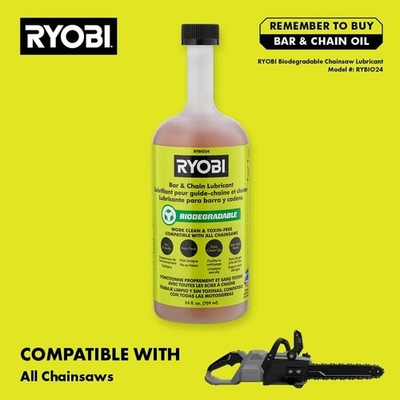 #ad Ryobi Bar And Chain Oil 24 Oz. Chainsaw Lubricant $14.74