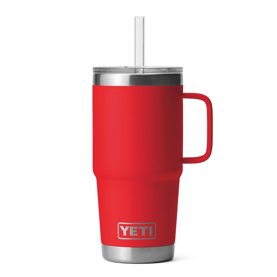 YETI Rambler 25 oz Tumbler with Handle and Straw Lid Travel Mug Stainless Steel - Image 4 of 4