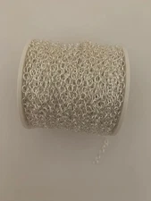 Sterling Silver Chain. Oval Cable Chain, Smooth and Oval chain. Sterling silver