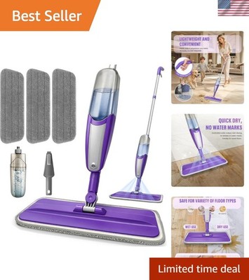 Spray Mop for Hardwood Floors Cleaning with 3 Washable Pads, Microfiber Wet M...