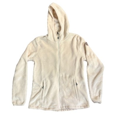 Gerry Fleece Jacket Cream Off White Full Zip Up Women's Size L