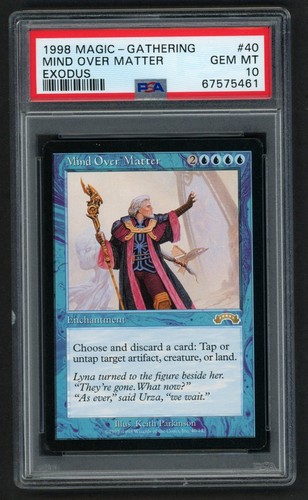 ***PSA 10 Mind Over Matter*** MTG Exodus Magic Kid Icarus