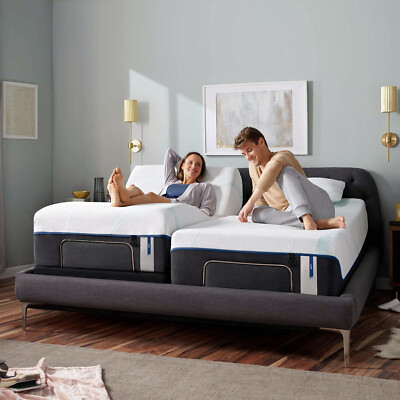 Power Adjustable Bed Frame Bed Base w/ 4 Electric Massage Remote USB SPLIT KING