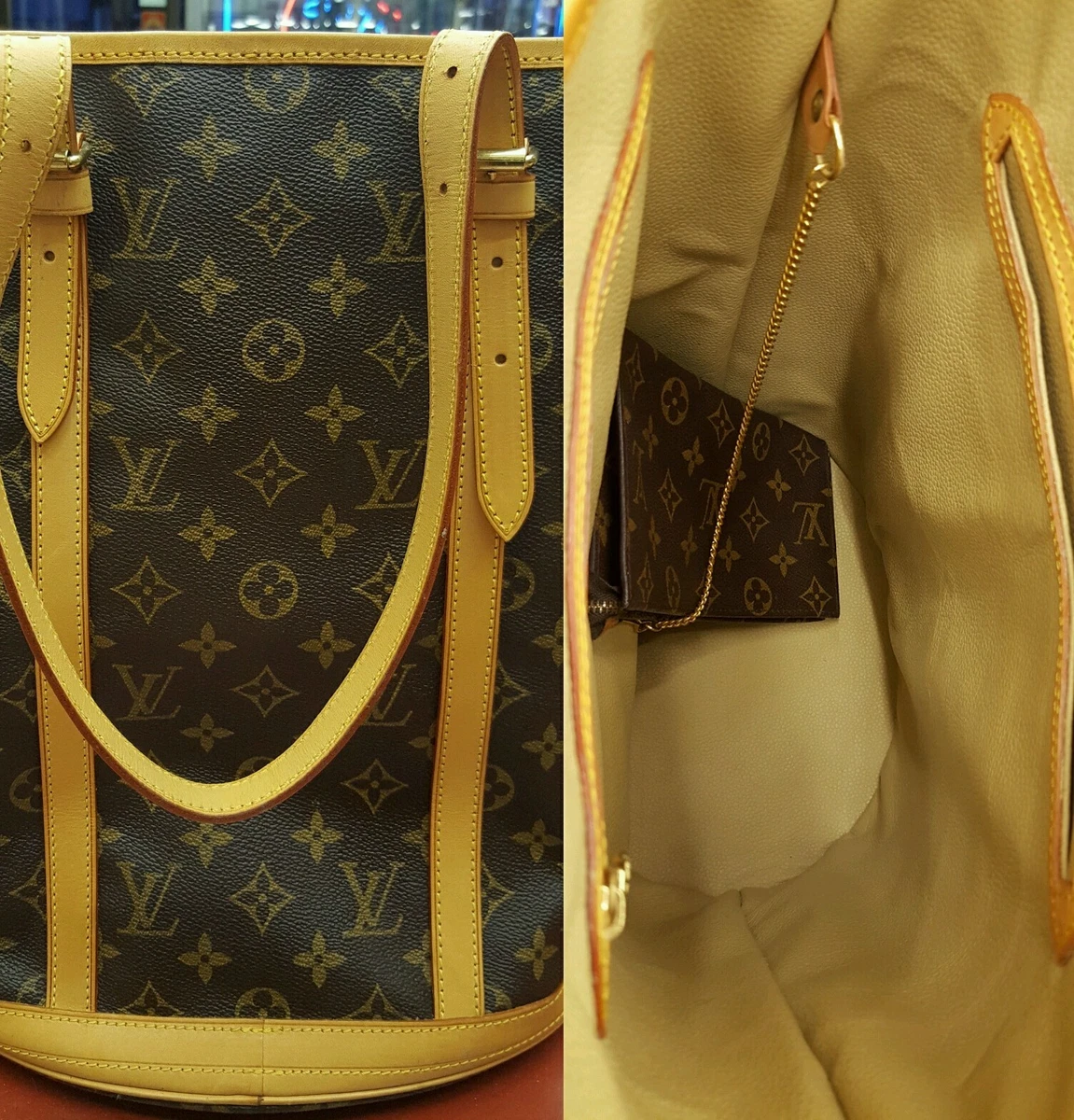 Louis Vuitton GM Bucket Bag Repair Service Replacement Of Inside Leather  Lining