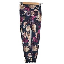 Sweaty Betty Zero Gravity Women's Blue Floral Full Length Leggings Size XS