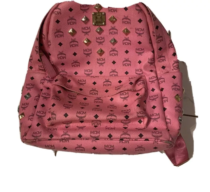 pink mcm backpack