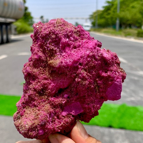 273G Natural Rough Red Corundum Phlogo Pit Mineral Spirits Ruby RawGemstone - Picture 22 of 22