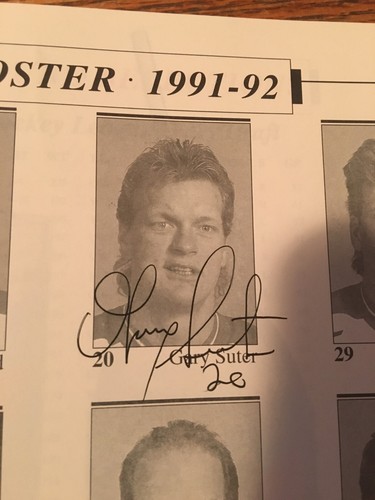Calgary Flames Magazine GameNight Winnipeg Jets Dec 17 1991 Gary Suter Autograph - Picture 2 of 9