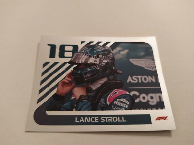 2021 TOPPS F1 OFFICIAL STICKERS CHROME STROLL No 74 NEW NEVER ATTACHED