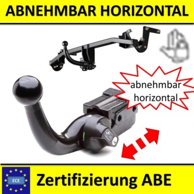 Anhängerkupplung abnehmbar horizontal für Toyota Aygo 2005-2014