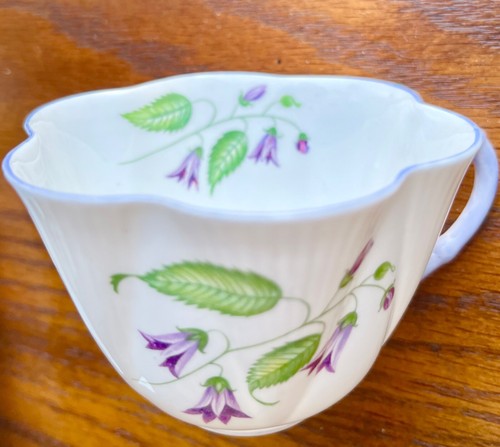 2x Shelley Bone China CAMPANULA Dainty Shape Teacup/Oval Snack Tray Set _EUC - Picture 6 of 10