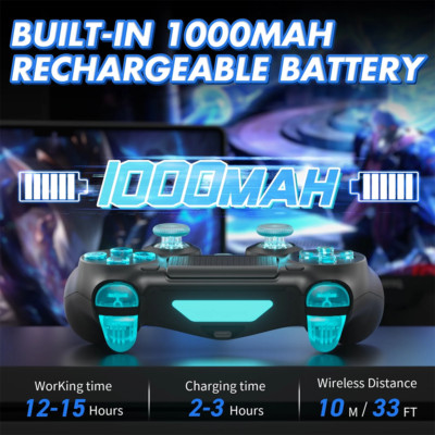 2024 For PS4 Playstation 4 /Slim/Pro PC Wireless Bluetooth Video Game Controller