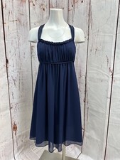NWT DAVIDS BRIDAL BLUE EMPIRE WAIST SLEEVELESS DRESS SIZE 8 TCC