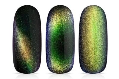 Jolifin LAVENI Shellac Cat-Eye 9D FlipFlop green&champagne 12ml UV/LED #S93