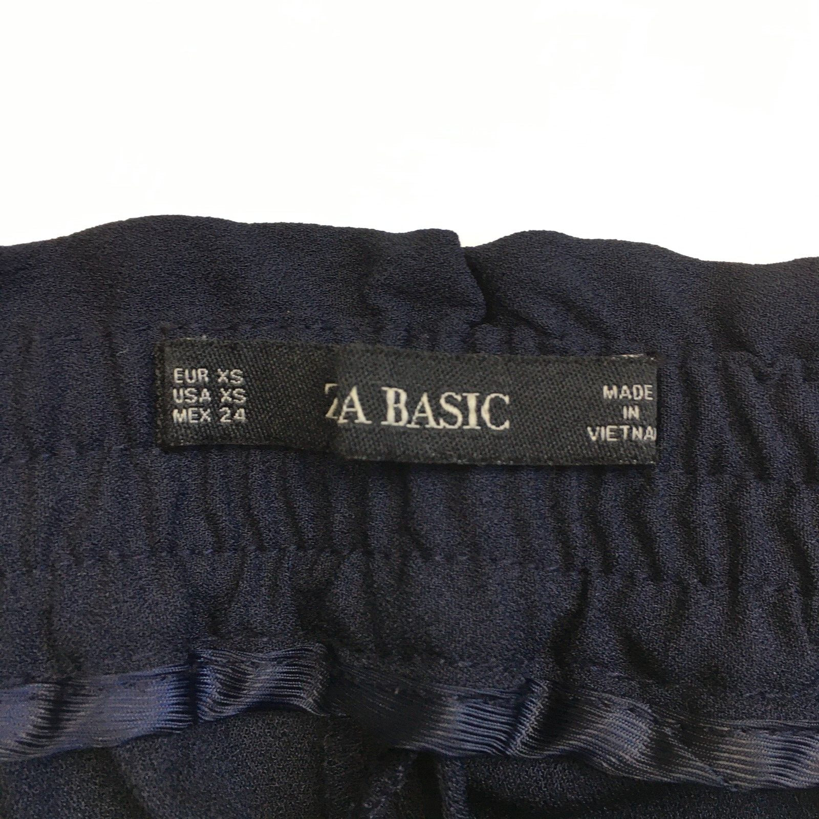 ZARA Basic Black Drawstring Waistband Pull On Tap… - image 2