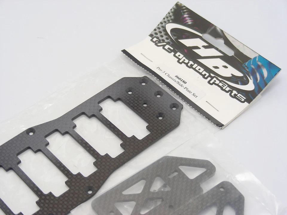 Vintage HOT BODIES HB HPI PRO3 Carbon Main Chassis & Side Plates Hara Type NEW ! - Image 2 of 4