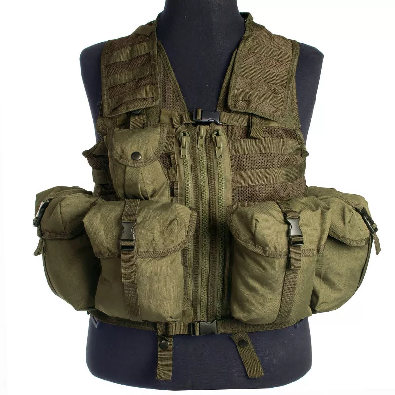 Olive military best sale vest