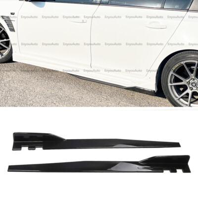 For Nissan Sentra 46'' Side Skirt Extension Rocker Panel Splitter Glossy Black