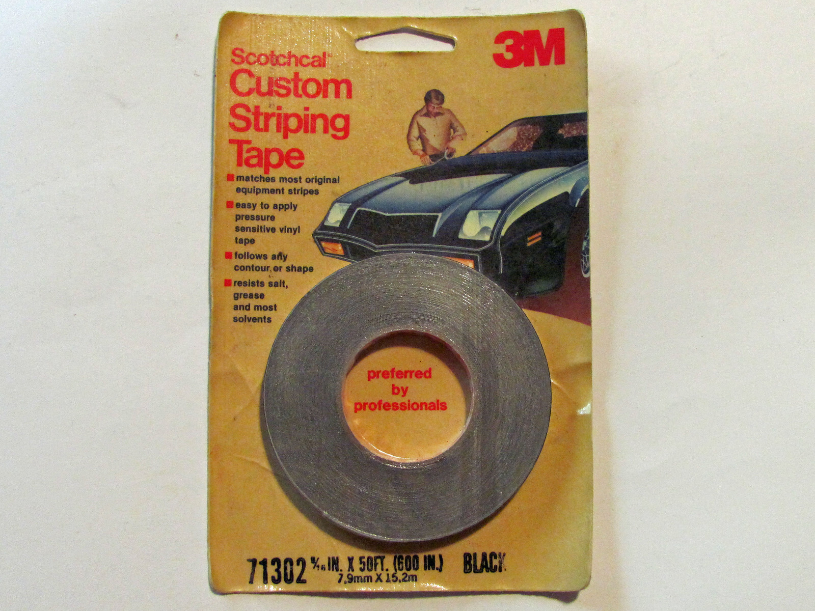 Vintage 3M Scotchcal Pin Striping Tape 71302 Black Double Stripe 5/
